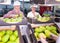 People sorting and preparing pears to packing