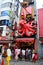 People stand in row for buy takoyaki