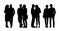 People standing outdoor silhouettes set 30