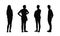 People standing outdoor silhouettes set 32