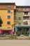 People at streets in Peshkopi, town in northeastern Albania.