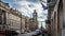 People Strolling along Cockburn Street in Old Town. Cockburn St. was created as a serpentine link from the Royal Mile to Waverley