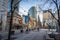 People Strolling Around King St. West in Downtown Toronto on a Sunny Morning