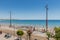 people strolling on the (Grande Plage) large beach of Les Sables d Olonne, France