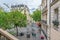 People strolling the  streets of Montmartre, Paris