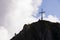 People summit a Peak in Bavaria mountains, South Germany. Europe