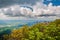 People on the summit of Stony Man Mountain and view of the Shenandoah Valley, in Shenandoah National Park, Virginia.