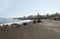 People sunbathing on beach garden