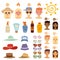 People sunshine tan beach outdoors summer suntan sun characters skin protection sunburn vector illustration.