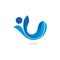 people swimming abstract whale logo icon