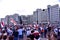 People take part in demonstration in Minsk, August 16, 2020 against the police violence in country and the illegally operating