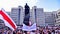 People take part in demonstration in Minsk, August 16, 2020 against the police violence in country and the illegally operating