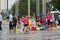 People Take Part In Huge Group Water Balloon Fight