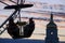 People takes photo in cab of Children`s Ferris wheel