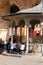 People taking ablution, drinking water in the fountain of  the Mevlana Mausoleum in  Mevlana Square in Konya