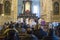 People taking part at the Sunday mass in Chiesa di San Rocco