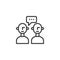 People talk line icon