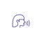 People talk person line icon. Human speech social communication