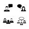 People talking. Simple Related Vector Icons