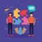 people teamwork flat design image