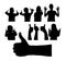 People with Thumbs Up Silhouette, sign and symbol,art vector design