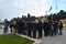 People and The tourists visiting Alley of Martyrs on anniversary of 20th January tragedy when Soviet Army attacked Baku in 1990,