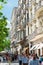 People and tourists walking on one of the most important avenues in downtown Barcelona city