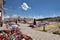 People trades traditional souvenirs in Chinchero, Peru