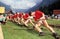 People during a traditional rope pull competition at Engelberg