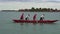 People training in sailing the gondola in Venice, Italy.