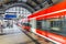 People travel at Alexanderplatz subway station in Berlin