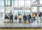 People travel at Alexanderplatz subway station in Berlin
