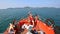 People Travel By Boat Form Pattaya Port Go To Koh Larn Island Chonburi Thailand