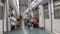 People travel by Metro in Barcelona timelapse, Spain.