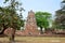 People travel and walking around ancient building at Wat Mahathat