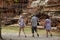 People travel and walking around ancient building at Wat Mahathat