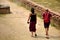 People travel and walking around ancient building at Wat Mahathat