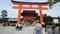 People and traveler travel and walking to inside at Fushimi Inari Shrine