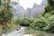 People traveling in a canoe on the river