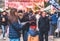 People are traveling into Japanese New year festival in Sendai Osaki Hachimangu Shrine