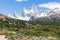 People trekking to the Mount Fitz Roy in El ChaltÃ©n, Patagonia Argentina.