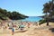 People on tropical beach, Cala dOr, Mallorca