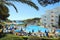 People at tropical resort, Cala dOr, Mallorca