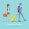 People on Vacation Conceptual Flat Vector Banner