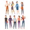 People of Various Occupations Set, Plumber, Florist, Singer, Stewardess, Programmer, Diver, Sailor, Coach, Lumberjack