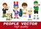 People vector with children\'s characters