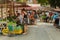 People at vegetable and fruits street market