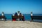 People at View Point  Vistapoint terrace in Tropea