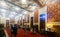 People viewing luxurious ballroom interior in medieval Castle De Haar