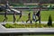 People visit the Aga Khan Garden at the University of Alberta Botanic Garden in Edmonton